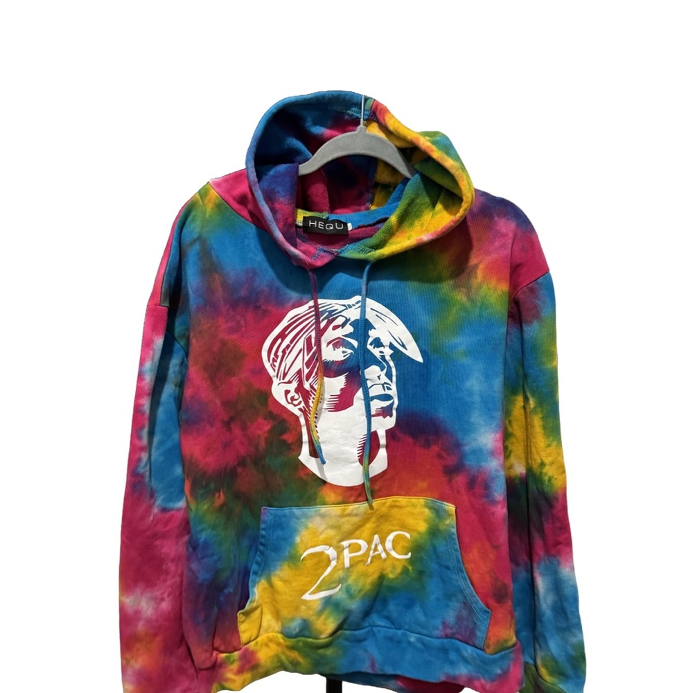 2PAC Multicolor Tie-Dye Men's Hoodie